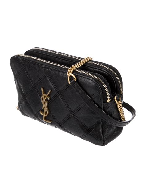 ysl becky crossbody|Saint Laurent Quilted Mini Becky Double Zip Bag .